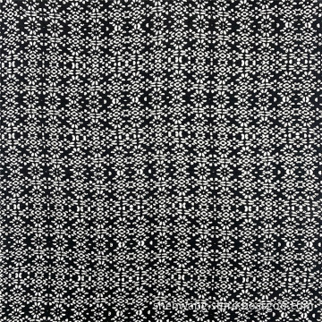 Tecido de vestuário Dobby Rayon Preto Branco Contraído